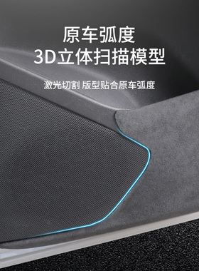凯迪拉克XT5 XT4 XT6CT4/6 CT5车门防踢垫翻毛皮内饰防护贴改装饰