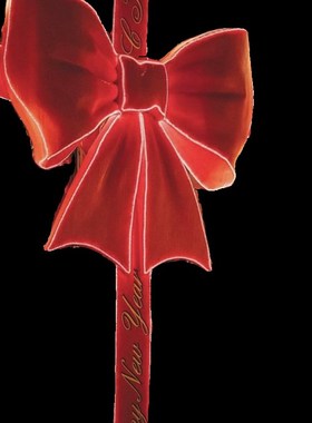 发光蝴蝶结 新年商场陈列橱窗摆件网红打卡龙年节日布置红色装饰