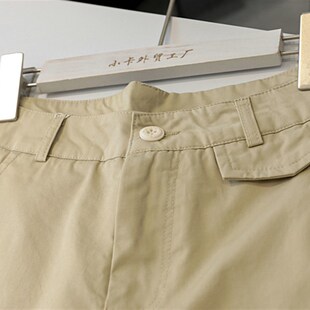 女2023夏季 裤 新款 薄款 女 日常实穿推荐 休闲阔腿短裤 高腰五分工装