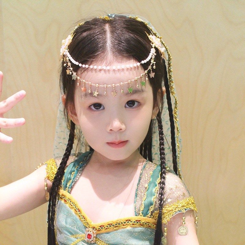 汉尘新款中国风儿童发饰额头链女童汉服发夹古风发卡蝴蝶流苏头饰,童装/婴儿装/亲子装,发饰,淘宝优惠券,粉丝福利购,淘宝优惠卷