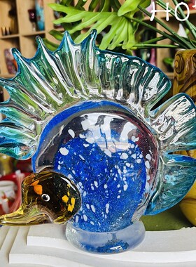 卡罗尔 H鱼合集琉璃创意家居玄关电视柜装饰摆件可爱礼物