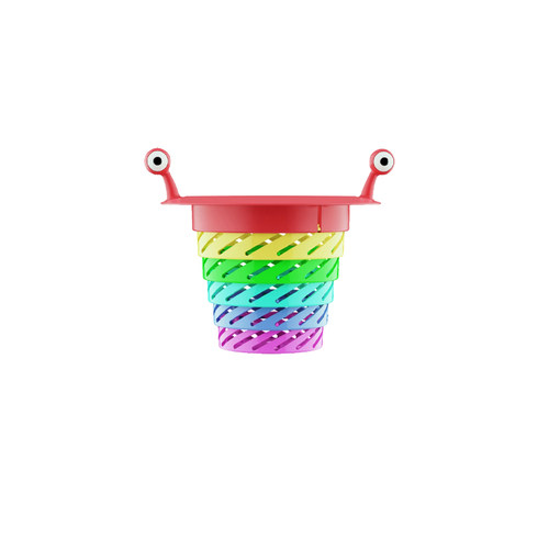 彩虹小怪兽水槽过滤网茶叶漏网水池垃圾厨房漏水槽防堵神器隔菜网