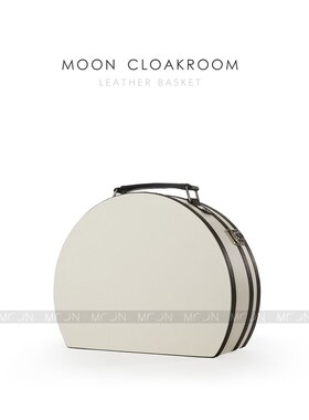 MOON慕空间样板房黑白半月收纳盒衣帽间装饰品衣柜收纳箱摆件软装