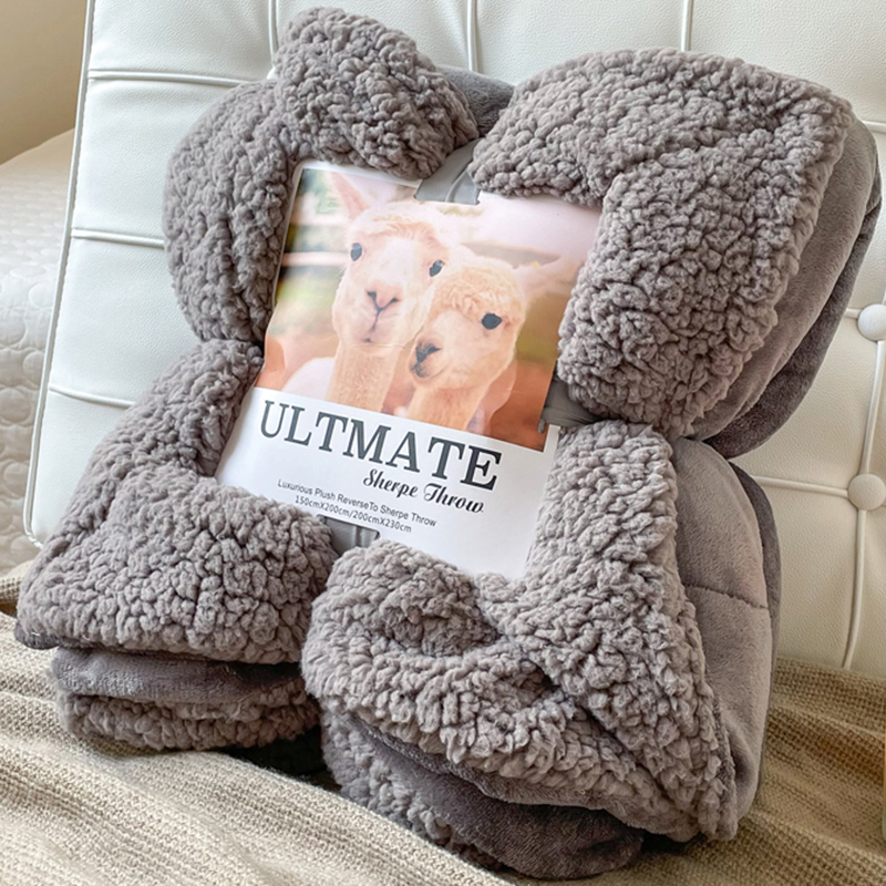 羊羔绒午睡办公室披肩毛毯加厚冬季沙发盖毯珊瑚法兰绒空调小毯子