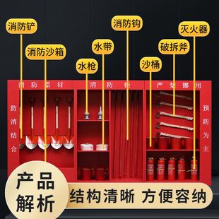 建筑工地消防柜子全套微型消防站室外消防器材应急物资救援展示柜