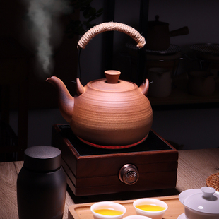 陶瓷提梁茶壶电陶炉家用泡茶水壶单壶煮茶器大容量明火烧复古陶壶