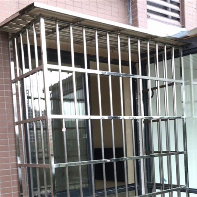 长沙防盗窗窗户护栏不锈钢防盗窗 不锈钢护栏 防护栏X杆儿童防护