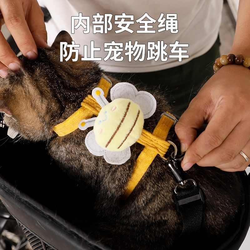折叠自行车宠物车筐山地车前置猫咪外出篓子狗狗R座椅前置框置物