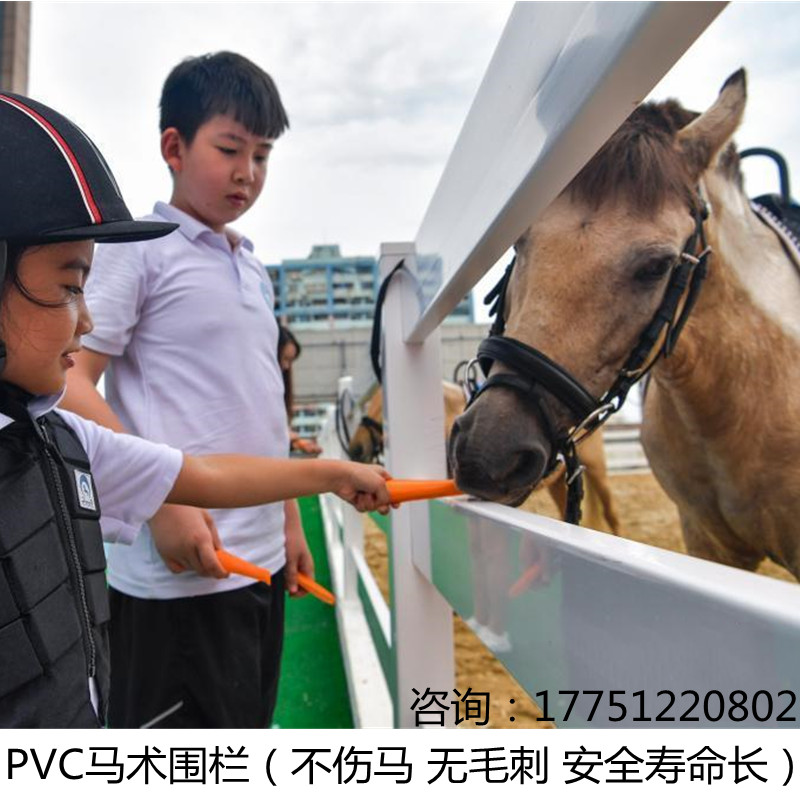 PVC马场护栏马术场地围栏牛羊防护养殖栅栏安全隔W离美式农场栏杆