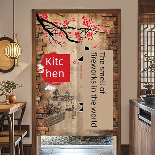 中式厨房门帘隔断帘商业餐饮餐厅D后厨专用防油烟幕遮挡半挂帘