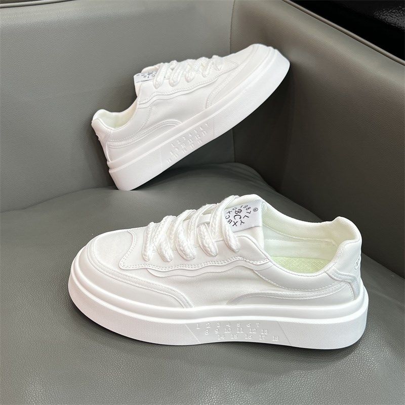 板鞋男2a024夏季款低帮系带透气帆布鞋轻便厚底小白鞋男运动休闲,流行男鞋,休闲板鞋,淘宝优惠券,粉丝福利购,淘宝优惠卷