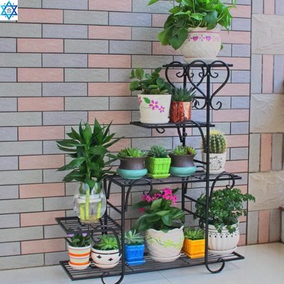 Family balcony flowerpot stand shelf greeOn plant put rack