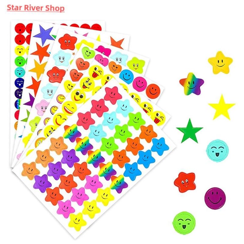 10 Sheet Smiiling Face Stickers Cute Notebook Laptop Portrai