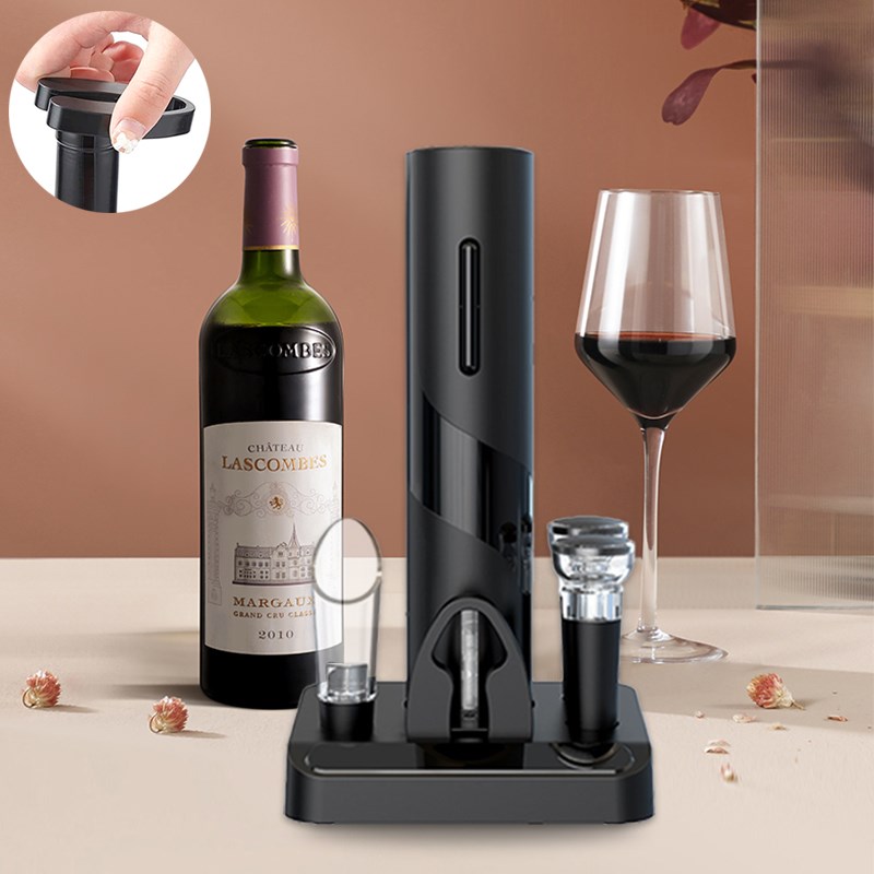 Electric Wine Bottle Opener with FoiGl Cutter One-click Butt