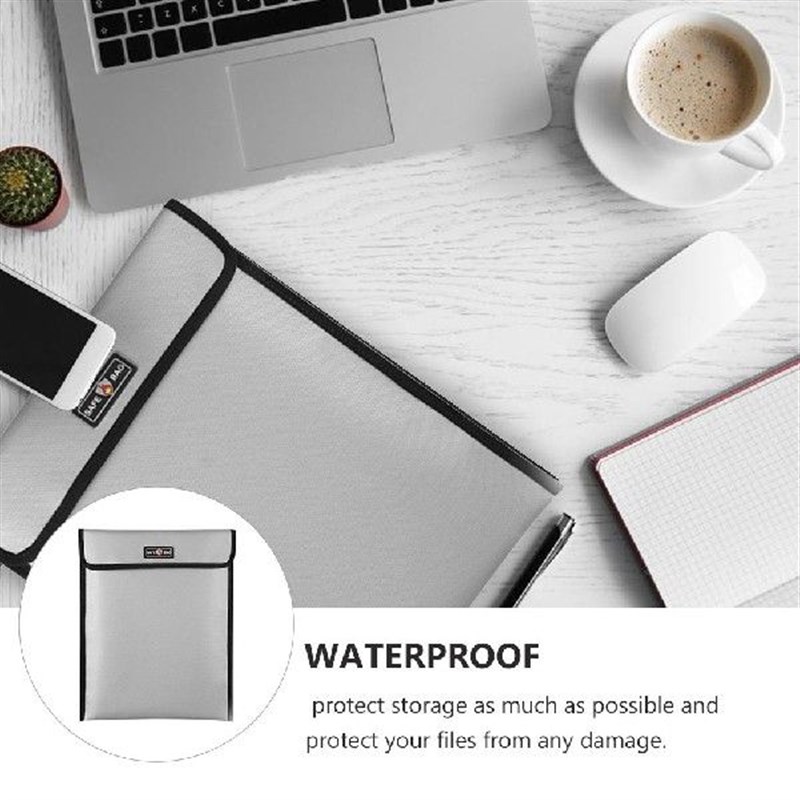 Waterproof and Fireproof Bag Document SecuPrity File Pouch