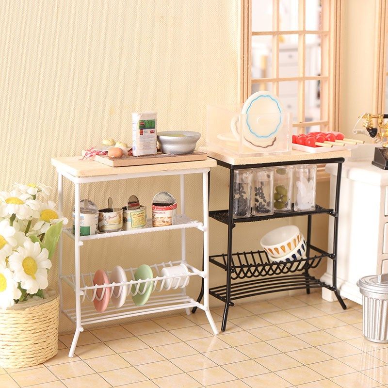 微缩食玩迷你家具1:12分ob11书架厨房铁艺置物架娃娃屋dollhouse,玩具/童车/益智/积木/模型,其他模型玩具,淘宝优惠券,粉丝福利购,淘宝优惠卷