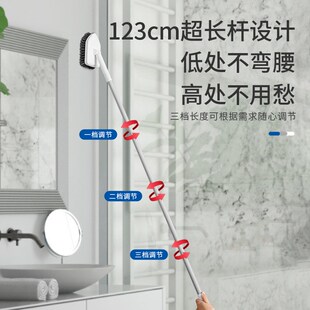 两用三角地刷硬毛刷可伸缩地板刷浴室刷多功能长柄清洁刷子