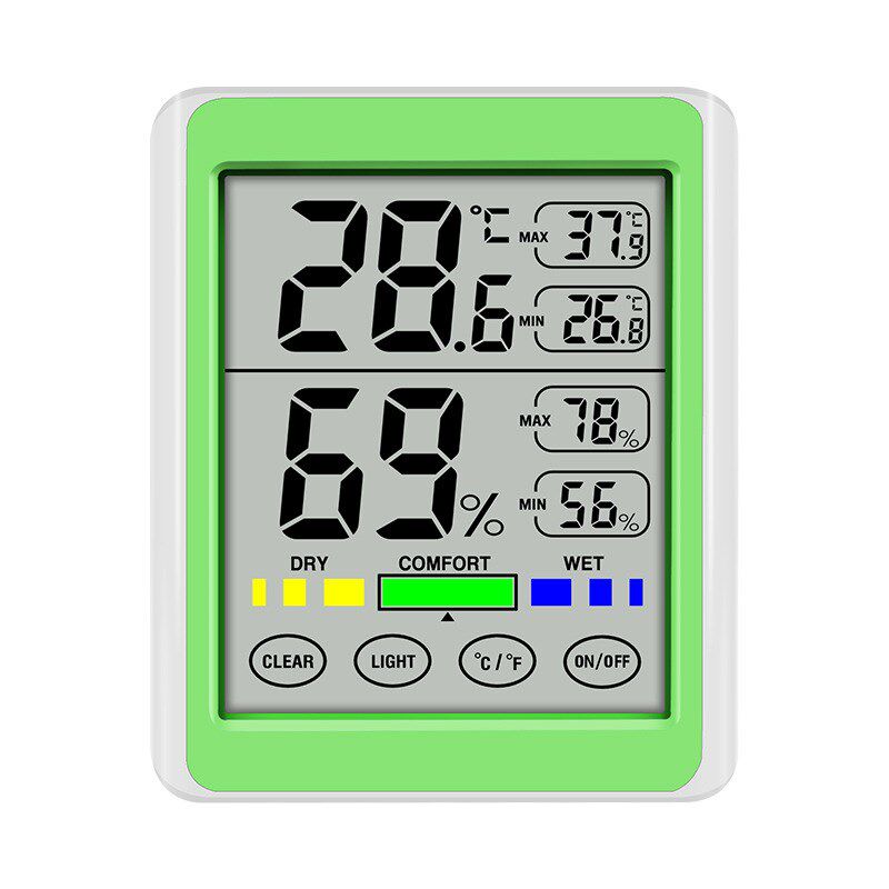 触屏电子数显温湿度仪表新品CH-914 高精度家用室内夜光温湿度计
