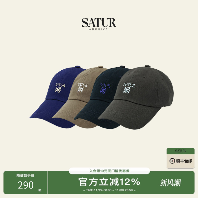 SATUR刺绣小logo棒球帽
