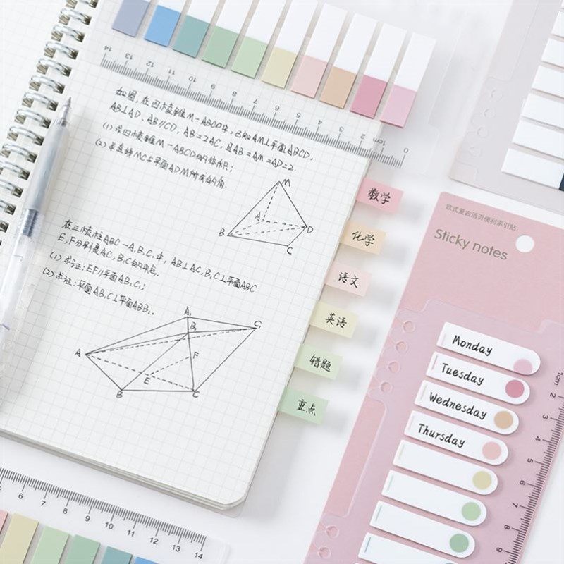 200 Sheets Flags Toabs Neon Page Markers Paper Index Bookmar