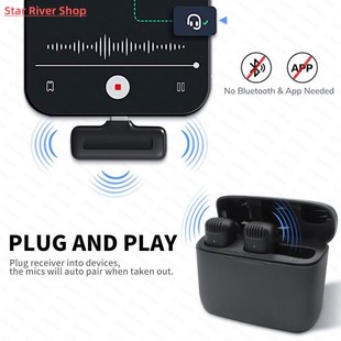Mic Live Microphone Wireless Lavalier RReduction Lapel Noise