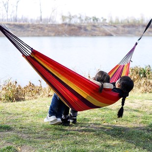 outdoor Canvas single hammocxk hammock帆布單人吊床戶外野營