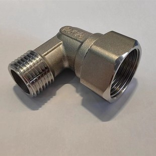 304不锈钢变径内外丝活接弯头异径内外直通接头6分内丝变4分外丝