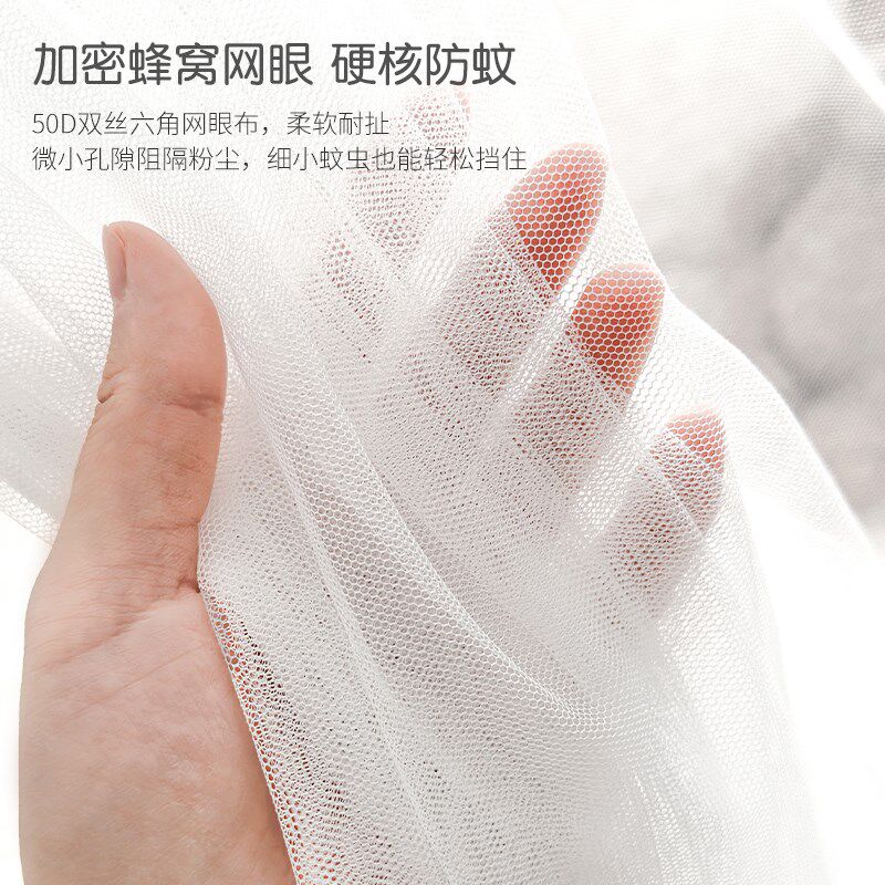 婴儿床蚊帐全罩式a类通用防蚊罩新生儿童床宝宝落地支架遮光蚊帐