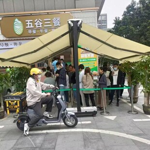 雨棚停车棚双开蝴蝶棚户外伸缩式遮阳篷商铺咖啡厅外摆电动遮雨蓬
