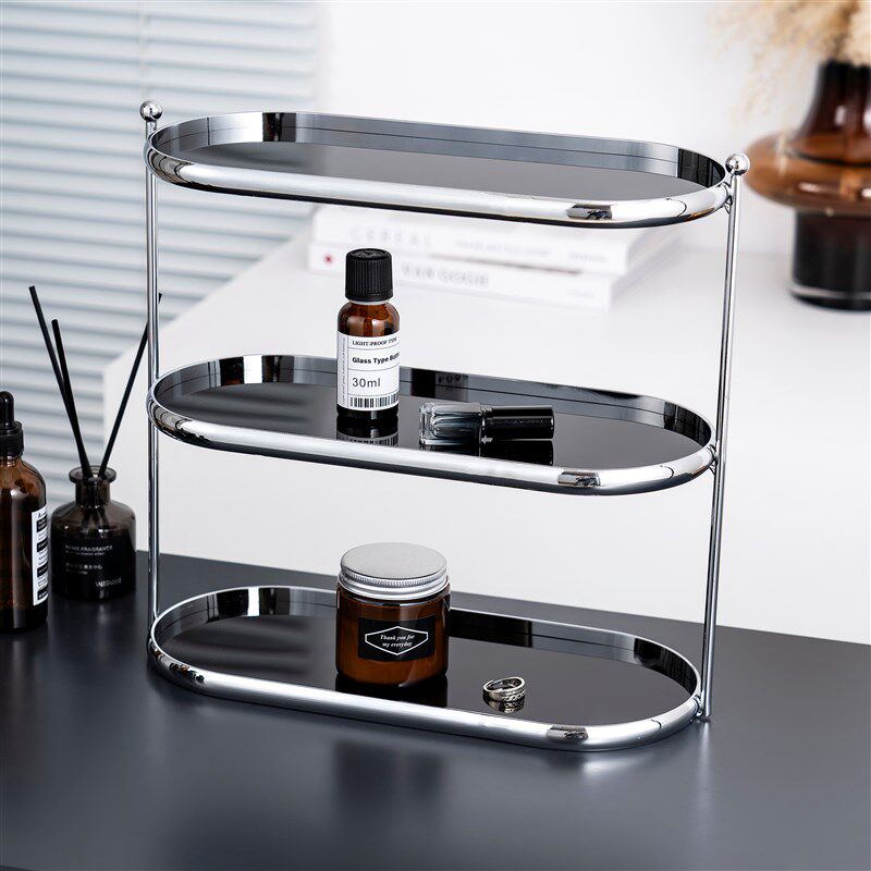 轻奢亚克力置物架化妆品杯子桌面现代简约护肤品梳妆台多层收纳架