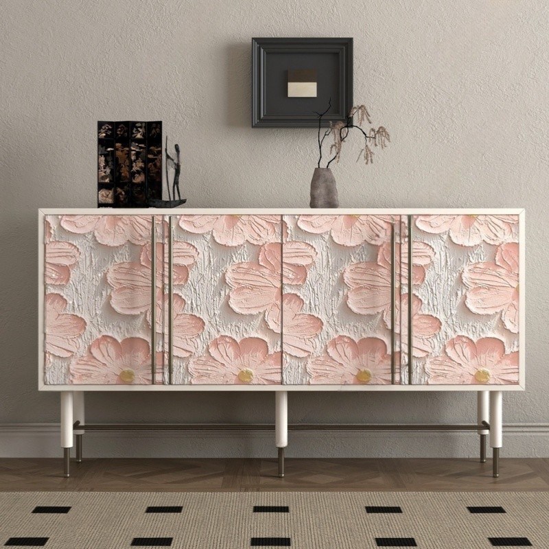 意式轻奢烤漆实木餐边柜现代简约客厅储物收纳玄关装饰柜家用酒柜