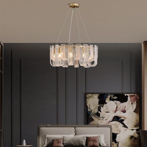 全铜意式轻奢后现代简约吊灯客厅灯法式圆形卧室个性艺术餐厅灯具