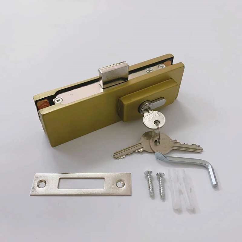 无框门玻璃门地锁商铺大门办公室地弹簧门锁夹门夹钢化门地插销锁