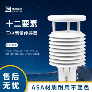 气象仪压电雨量环境传感器微型气象仪气象传感器野外智能微气象仪
