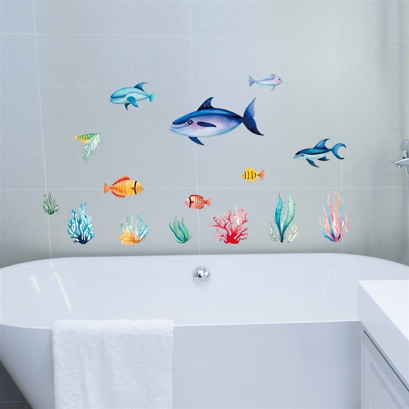 PH-YG069跨境创意海洋鱼夜光贴纸儿童房卧室墙面荧光贴画发光墙贴,家居饰品,软装墙贴,淘宝优惠券,粉丝福利购,淘宝优惠卷