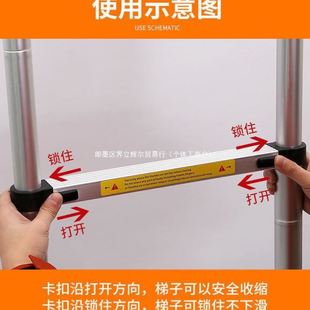 伸缩梯直梯一字小楼梯台阶迷你快速收缩阁楼伸降升降云梯家用梯子