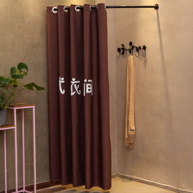 铁艺半圆试衣圈服装店更衣换衣室试衣间架子遮光门帘窗帘布衣货架
