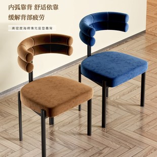 餐桌凳子 轻奢餐椅家用餐桌椅现代简约高级感靠背椅子2024年新款