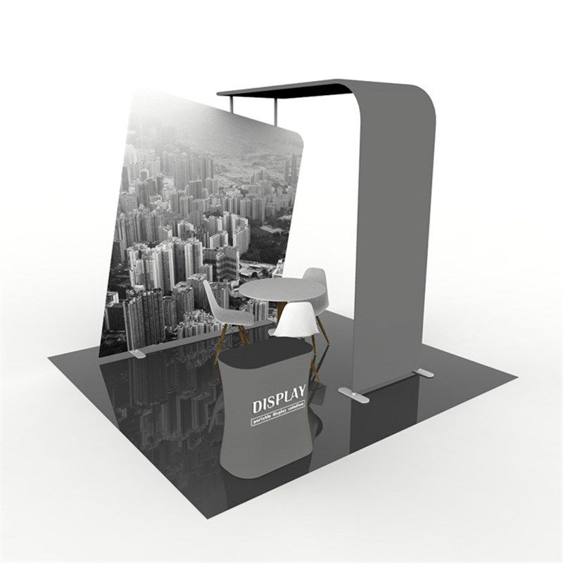 3x3标准快幕秀摊位造型 贸易展览会展示专用展架 画面热转印技术