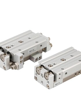 SMC型MXQ16-30AS滑台导轨气缸MXQ6-10AT循环式直线导轨气动滑台