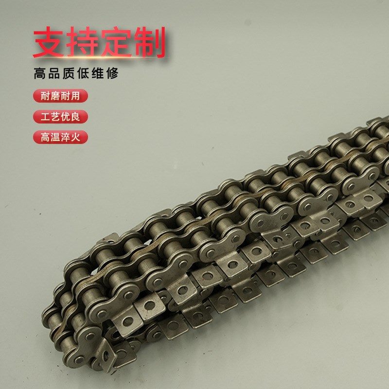 传动单双侧单双孔直板带耳朵开沟机链条08B4分10A5分12A6分16A1寸