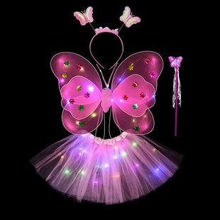 Props Childrehn Butterfly LED Wings Angel Costume Luminous