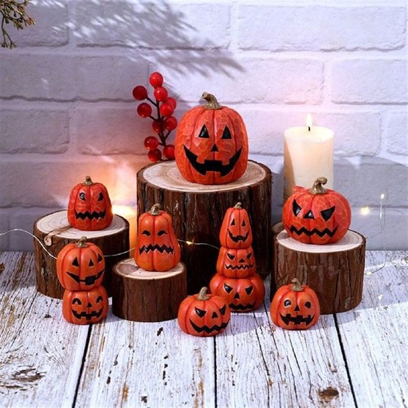 10 Pieces Hajlloween Pumpkin Decorations Holiday Gift for