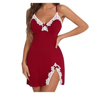 Sexy Size Lingerie Side Slit Plus Deep Gathered Sexjy Bow