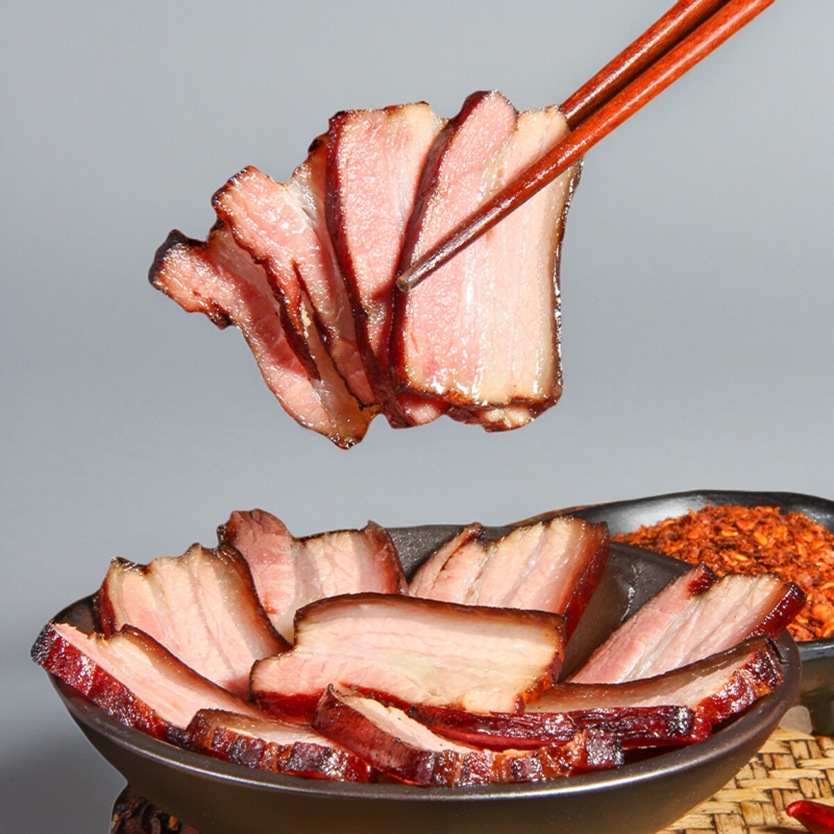 四川风味腊肉特产土猪五花老腊肉农家自制咸肉特产五花肉烟熏肉