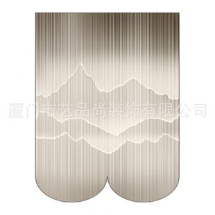 门帘隔断帘家用半透明双面透景卧室厨房卫生间免打孔布帘子 新中式