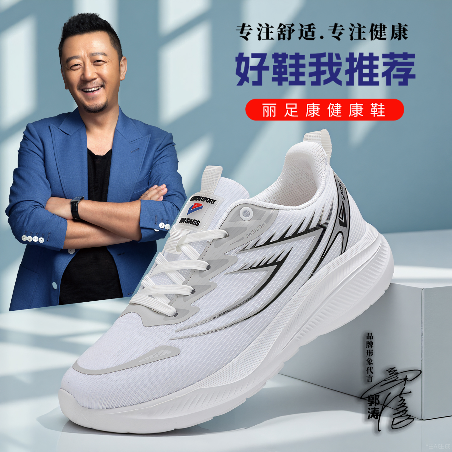 丽足康健康鞋震动软底防滑健步鞋