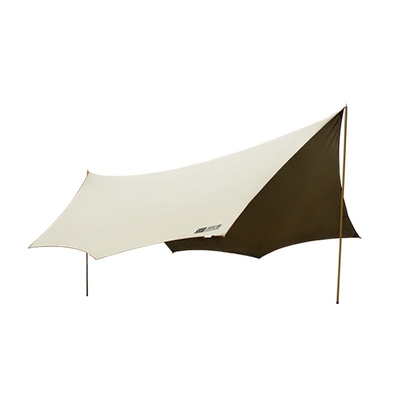 探险者钛黑涂银天幕户外帐篷二合一侧帐雨棚露营超大号蝶形防晒棚