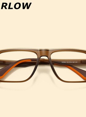 绿色眼镜框男女款可配近视镜片TR90日系飞行员特色小众方形眼镜架