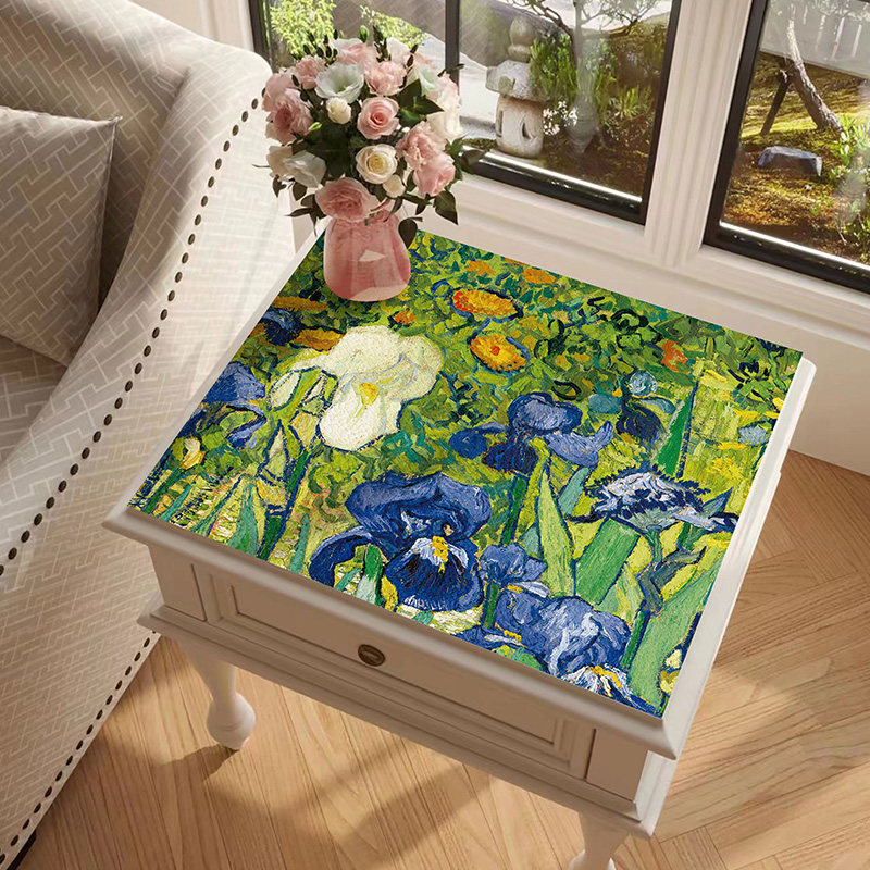 油画床头柜保护垫免洗防水防油皮革盖布盖巾梳妆台洗衣机防尘罩,居家布艺,床头柜盖布,淘宝优惠券,粉丝福利购,淘宝优惠卷